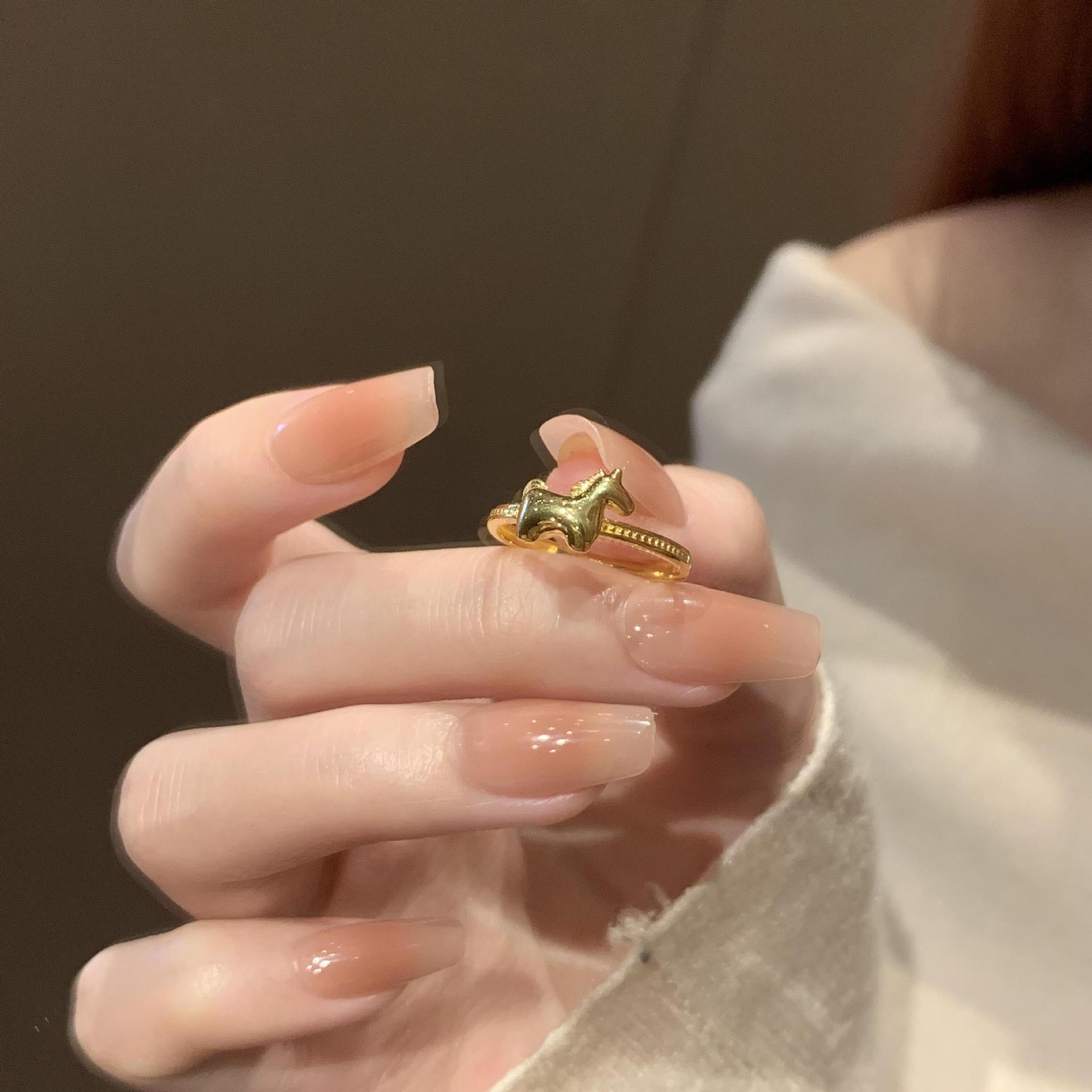 Xiaohongshu Lucky Arrival Minimalist Niche Index Finger Ring