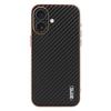 AZNS Pro pouzdro na iPhone 17 Elektroplating Textura karbonových vláken PU+TPU Kryt na telefon