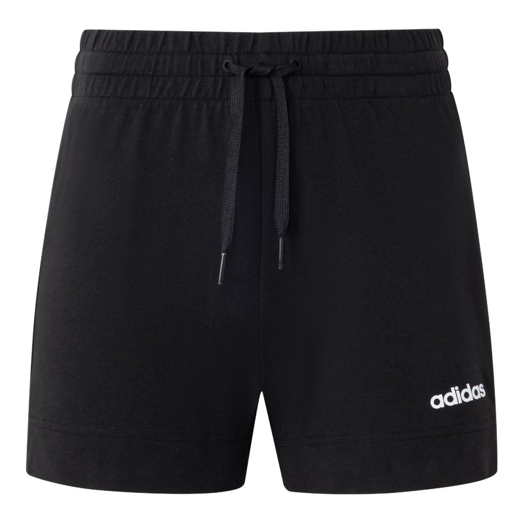 Adidas Sport Performance SS24 Drawstring Letter Print Quick-Dry Athletic Shorts Women Bottoms Black JI6986