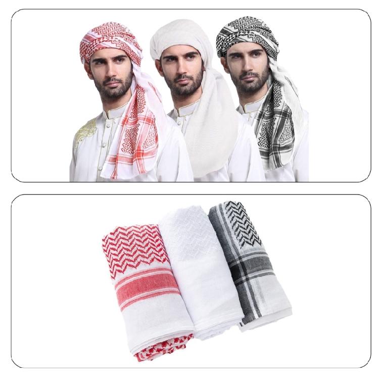 Desert Shemagh Scarf High Absorb Arab Headscarf Traditional Keffiyeh Bandana Adult Headwrap Arabian Scarf Head Covering