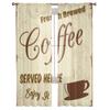 Retro Vintage Coffee Tulle Sheer Window Curtains For Living Room The Bedroom Modern Chiffon Voile Organza Curtains Decor Drapes