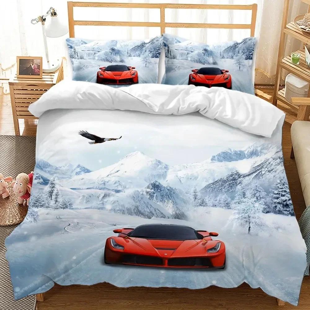 Race Car Sports Car Supplies Set Duvet Cover Set Bedding Sets For Adults Bed With Pillowcases No Filling Luxury Birthday Gifts