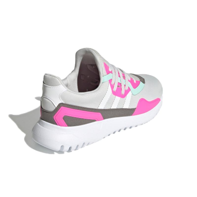 adidas Originals Flex Collection Abrasion Resistant Breathable Low Top Kids Lifestyle Shoes Gray Pink Sneakers FX5320