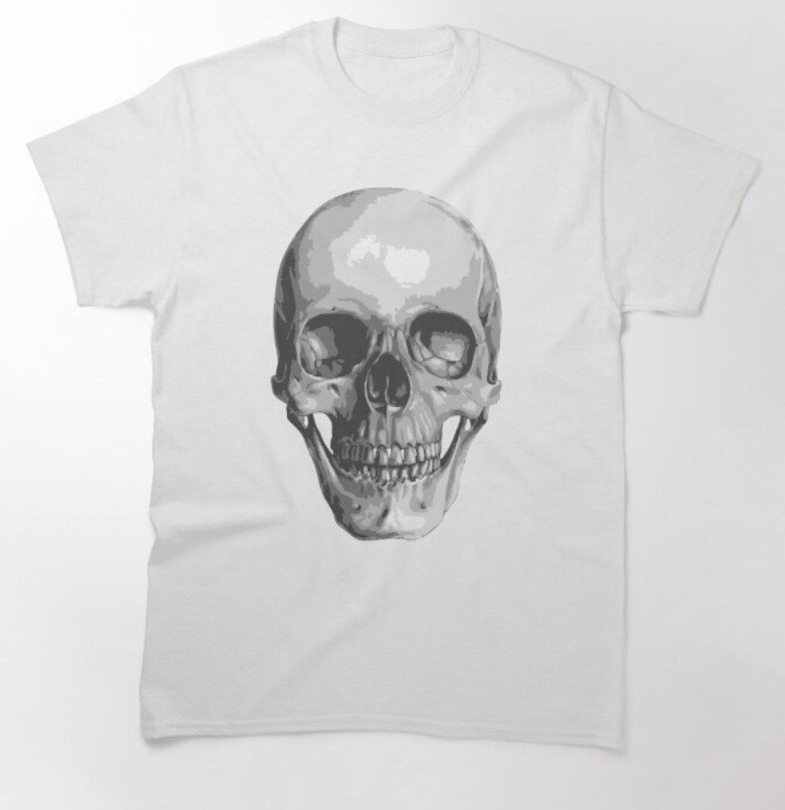 Skull T-shirt: Vintage Skeleton Graphic Tee S