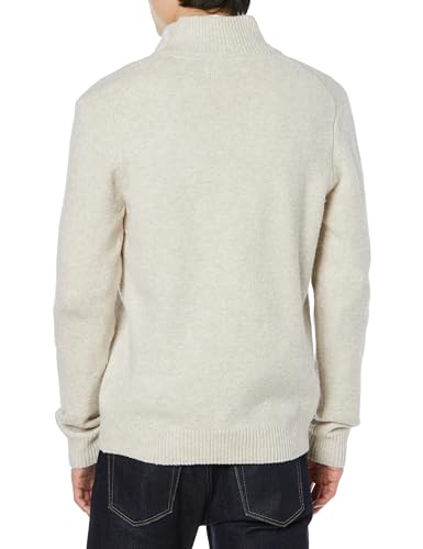 Amazon Essentials Men's Quarter-Zip Soft Touch Long Sleeve Sweater, Off-White, Size XL