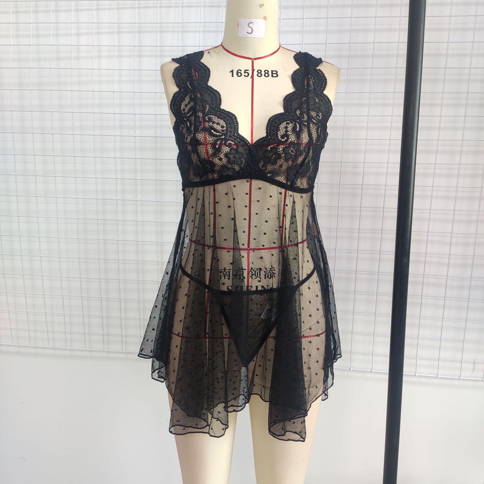 New high-end quality, European and American sex pajamas, sexy sex underwear S чёрный