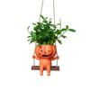 Outdoor Pumpkin-Shaped Planter Pot for Garden Patio, Decorative Flower Pot for Yard and Home