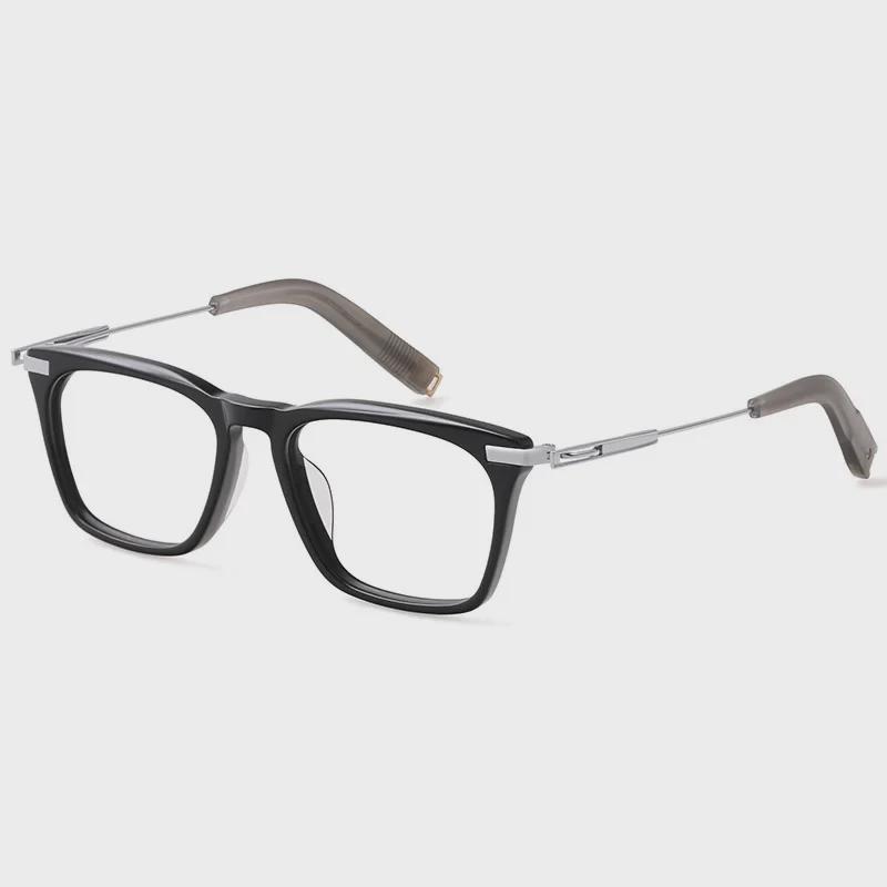 Japonské ručně vyráběné čtvercové brýle z čistého titanu pro muže a ženy, velký obličej, retro styl DLX 403