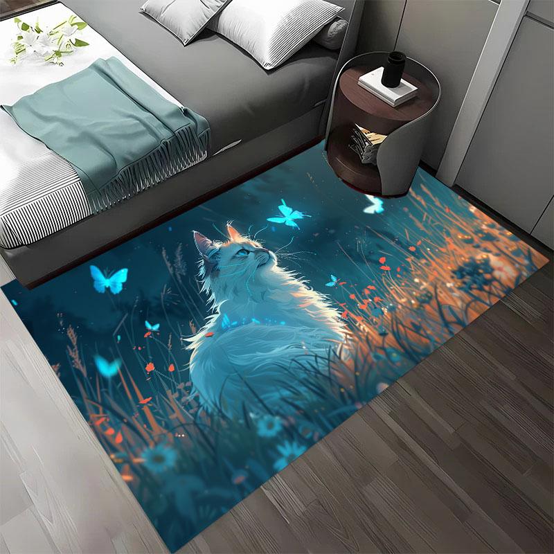 3D Printing Cat Large Area Carpets for Home Living Room  Children's Bedroom Sofa Doormat Kitchen Floor Rugs Anti-slip Decor Gift