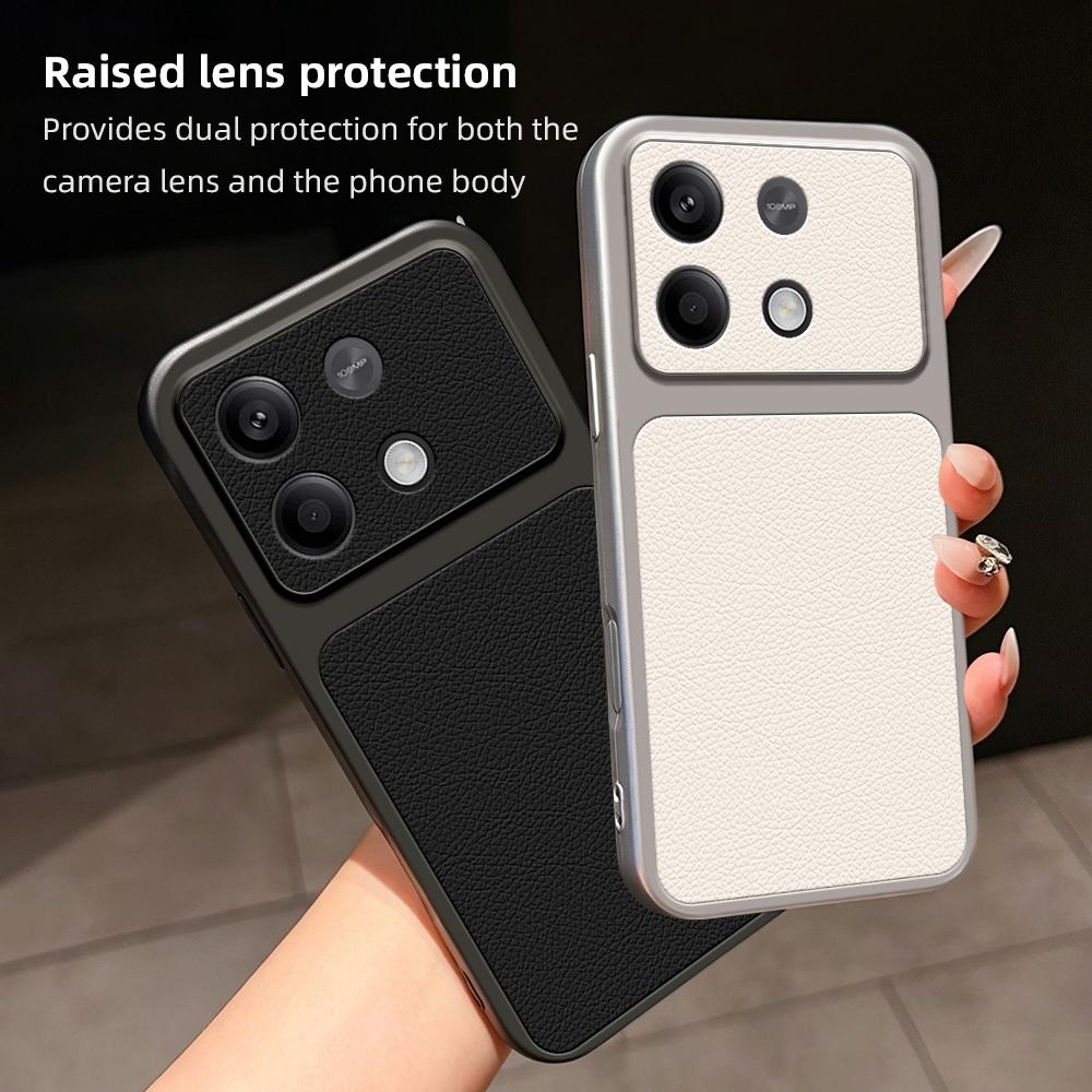Phone Case For Xiaomi Redmi Note 13 12 Turbo 11 12 Pro 4G 5G Coque Candy PU Lambskin Camera Protection Soft Back Cover