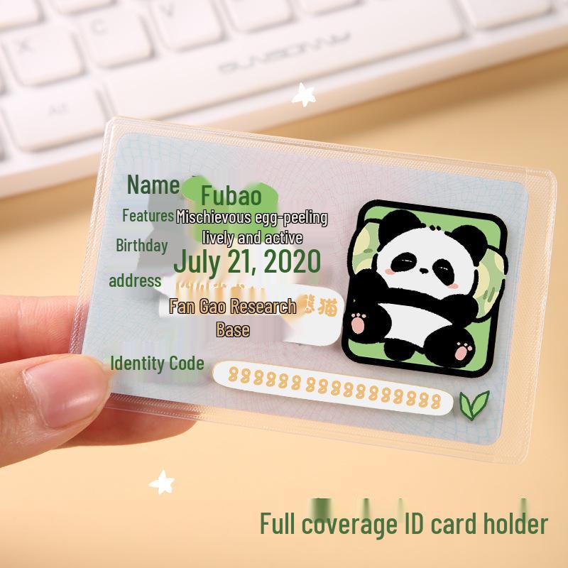 Panda ID Card Protector: Cute, Full-Coverage Blocking Sleeve for Campus Cards