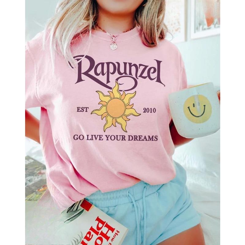 Disney Tangled Rapunzel Go Live Your Dream Comfort Colors Shirt WDW Magic Kingdom Holiday Trip Disneyland Shirt