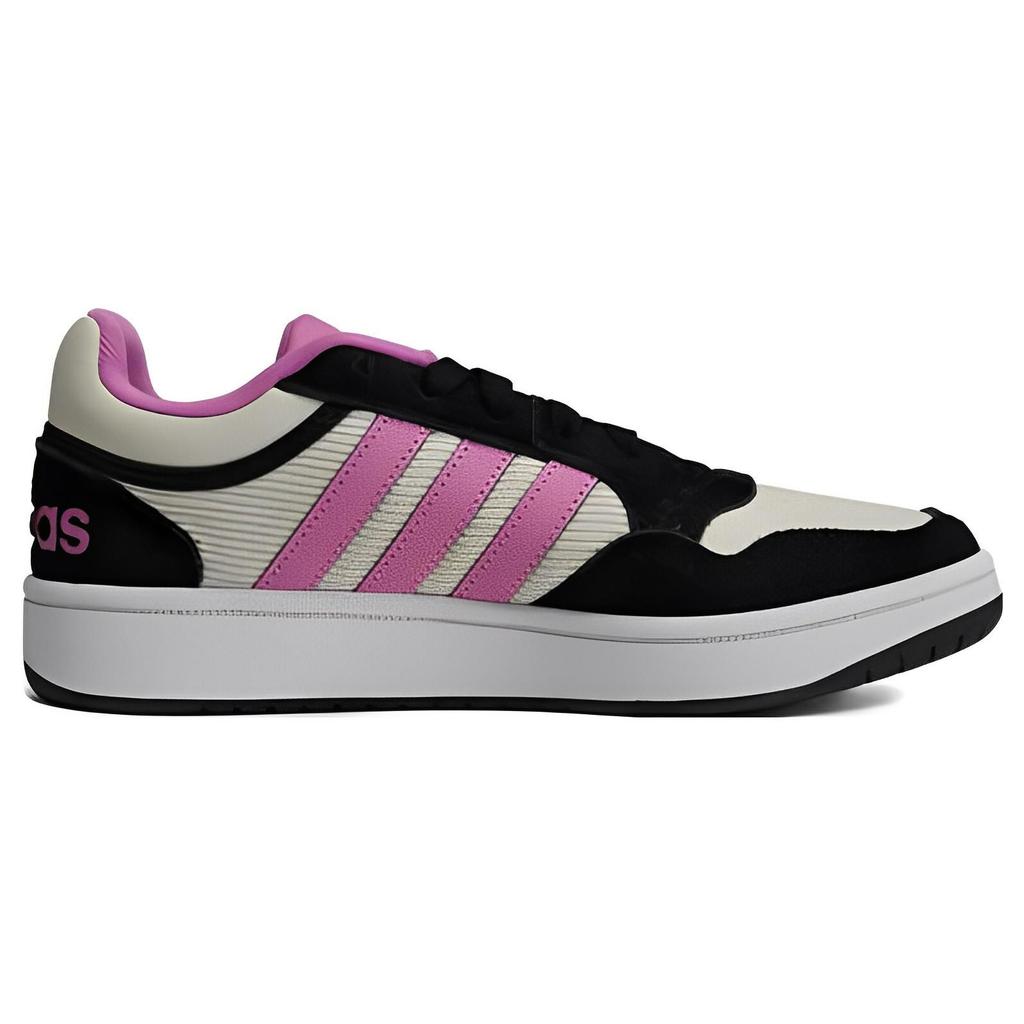 Adidas Neo Hoops 3.0 Lifestyle Fabric Non-Slip Durable Low-Top Skate Shoes Women Sneakers Black White Pink HP6907