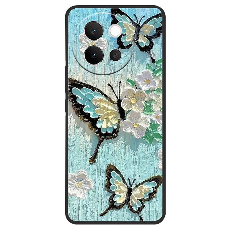 For Vivo V40 Lite 5G Case Marble Soft Matte Silicone Back Cover For Vivo V40 Lite V40Lite Full Coverage Phone Shell 6.78" Coque