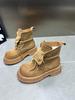 Suede Women's Boots 2025 Autumn/Winter New Style British Style Thick-soled Height-increasing Ankle Boots Retro Women's Shoes