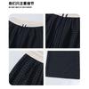 Unisex Navy Blue Plaid Cotton Loose Straight Leg Pants Lightweight Casual Trousers Teens Adults