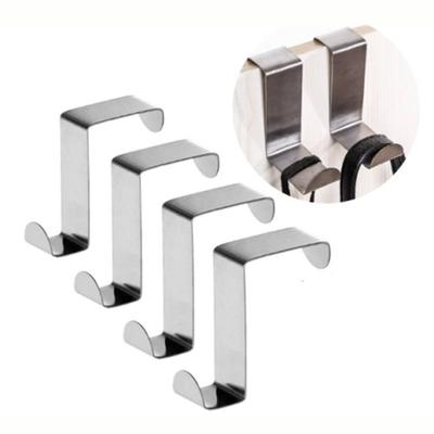 Stainless Steel Z Shape Coat Hanger Reversible Storage Rack Over The Door Hooks Door Back Hook