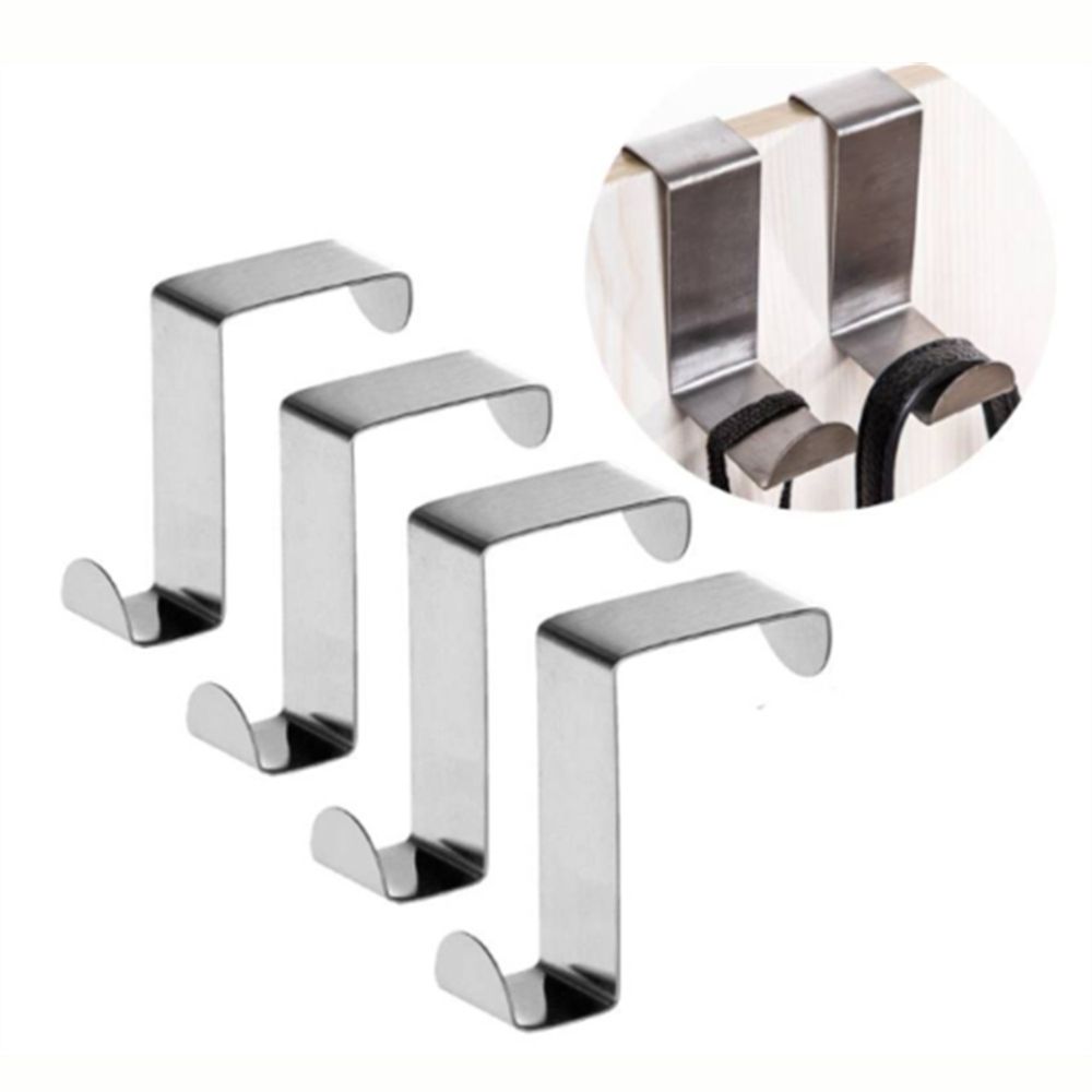 Roestvrij Staal Z-vormige Kapstok Omkeerbaar Opbergrek Over De Deur Haken Deur Achterkant Haak
