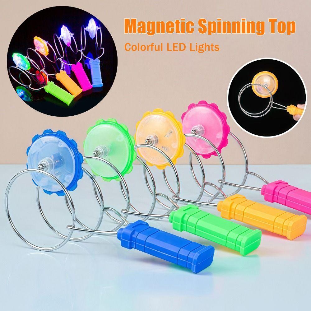 Plastic Magnetic Orbital Gyroscope Magnetic Adsorption Auto Glows Rotating Gyro Party Favors
