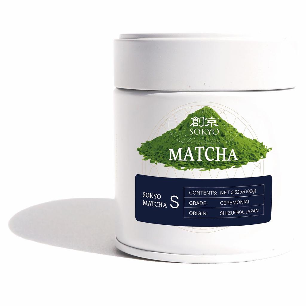 Sokyo Matcha Ceremonial Series Matcha Powder, Premium First-Grade Tea Powder, Ceremonial for Tea Ceremony Latte (30g, Shizuoka Ceremonial Matcha S)