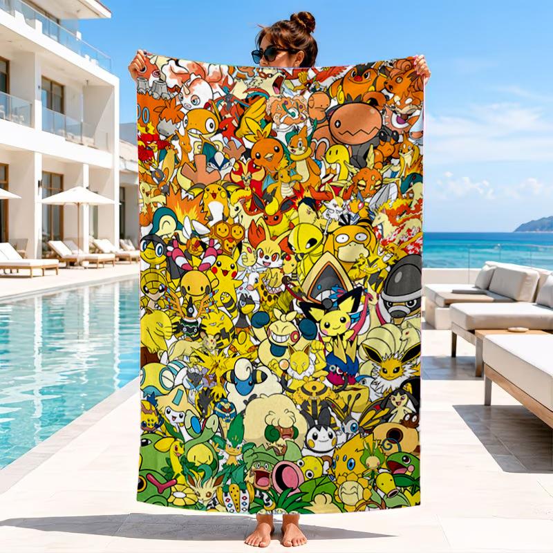 Cute Pika Adventure Beach Towel, Microfiber Beach Towel, Perfect For Pool, Beach, Travel, Home Decor Beach Party Fan gifts