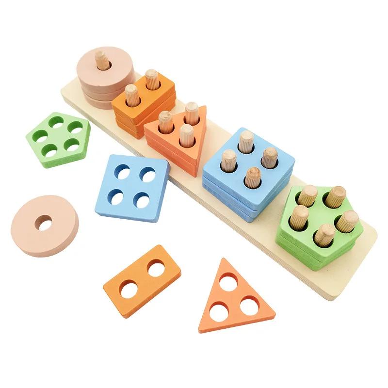 High-Quality Geometric High-Quality Shape High-Quality Color Youngsters High-Quality Wooden High-Quality Puzzle High-Quality Montessori Play sets
