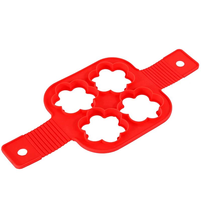 7 Hole Egg Pancake Ring Nonstick Pancake Soufflé Making Mold Silicone Cake Omelet Cooker Shaper Tool Kitchen Baking Accessories