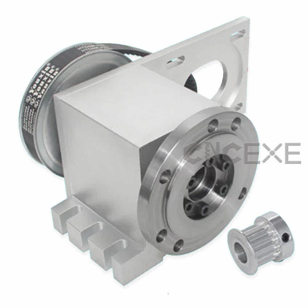 CRA068 CNC 4th Axis Rotary Dividing Head with 3/4 Jaw 100 Chuck & 86 Stepper Motor (4:1 Ratio)