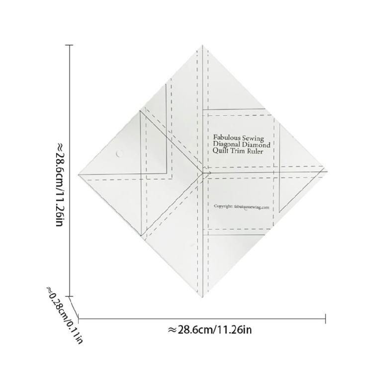 Acrylic Quilters Ruler Fabric Cutting Ruler Sewing Ruler Patchwork Ruler