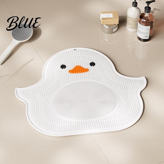 Health Feet Care Silicone Safe Little Yellow Rub Mat Tool Foot Duck Design Anti-Slip Suction