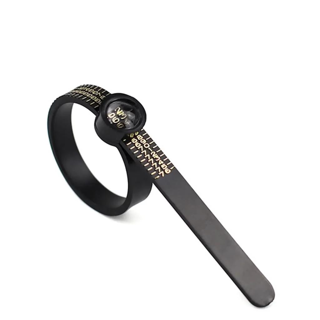 Ring Sizer with Magnifier - US/UK/EU Jewelry Measuring Ruler for Finger Size Ring Size Measuring Tool