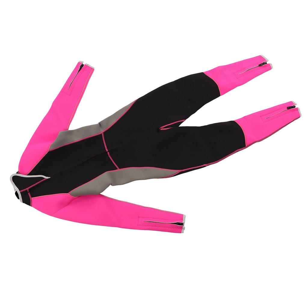 Women Full Body Wetsuit One Piece Surfing Diving Suit Dive Skin Rash Guard Long Sleeve Zip Quick Dry 3mm XL