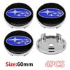 For Subaru WRX BRZ DRL XV STI Outback Legacy Forester Impreza Tribeca 4Pcs ABS 60mm Wheel Center Cover Hub Cover Logo X333