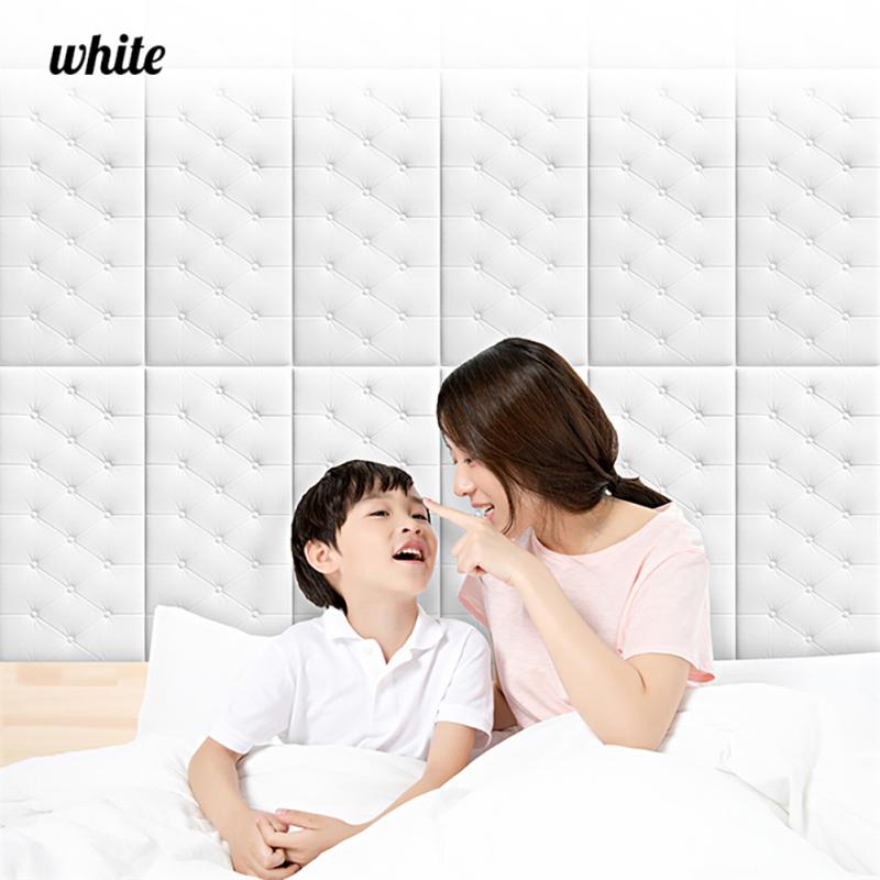 New! 3d Wall Stickers Waterproof Self Adhesive Wallpaper Wall Mat Soft Foam Cushion For Kids Bedroom