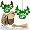Inkdotpot 40 Stück Engel-Holzornament mit Löchern, 8,9 cm, unbehandelt, vorgebohrt, Naturholzscheiben zum Basteln aus Holz