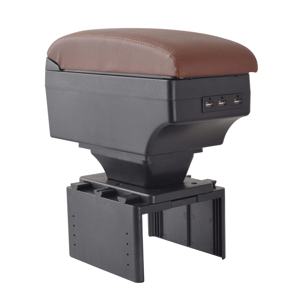 Universal Armrest Storage Large External Console 7 USB Charging Armrest Interior Center Console Box for Roomy Box, Double-Layer, Capacity, Box,