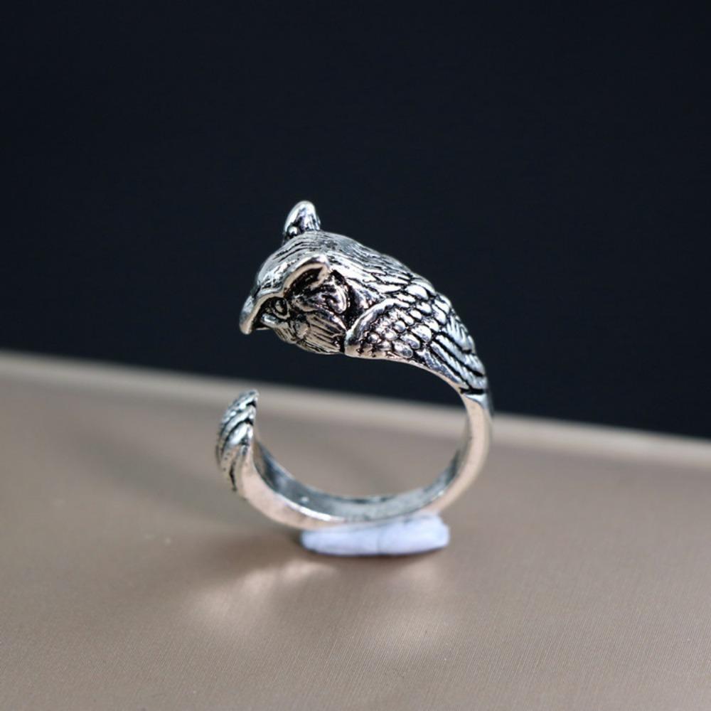 European and American Men's Trendy Metal Ring, Retro Style Cool and Handsome Design Totem Geometric Men's Ring