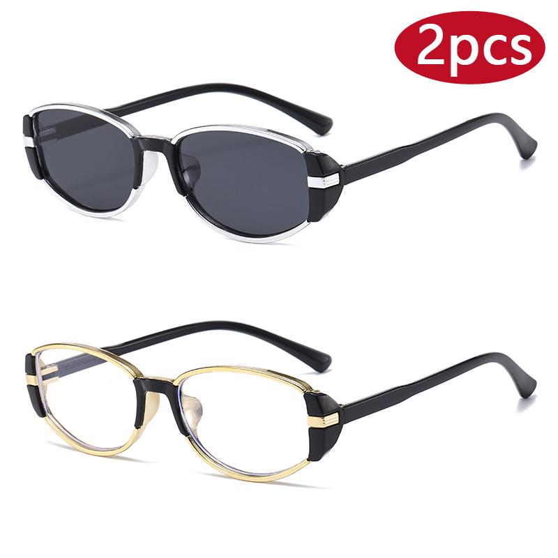 

2pcs Fashion Small Frame Polygonal Sunglasses Women Brand Luxury Sun Glasses Outdoor Sunscreen Eyewear European and American