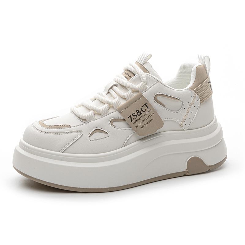 6 Leather muffin shoes spring new high tide brand Korean version versatile sports explosion