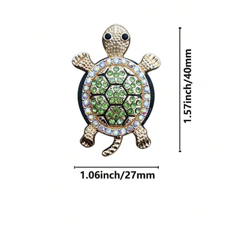 1 Stück Strass-Schildkröten-Design Auto-Lüftungsschlitz-Clip, Auto-Duftspender, Glänzende Dekoration, Lufterfrischer, Geschenk für Männer & Frauen