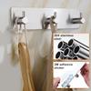 Self Adhesive Door Hook Key Holder Towel and Robe Holder Stainless Steel Kitchen Hardware Hook Bathroom Supplies Storage Hook