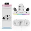 VR Charging Dock VR Headset Controller Charger RGB Lighting Mode Display Stand 2*1800mAh Battery for Meta Quest 3 VR Accessories