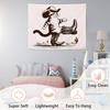 NATSUNO Western Tapestry, Funny Western Cowboy Cat Wall Tapestry for Bedroom, Retro Wild West Country Cat Tapestries Wall Hanging for Home Bedroom