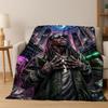 Manta de Franela con 26 Estilos de Artistas de Rap Dibujos Animados Tupac Snoop Dogg Hip Hop, Manta Acogedora Suave para Hogar Dormitorio Cama Cubierta de Sofá