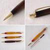 Luminio Wooden Ballpoint Premium Easy To Sunburst Rare Handcrafted In 4C Refills with Jetstream Prime and Walnut Pen, Oil-Based, 0.7mm, Knock-Style,