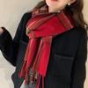Luxury Winter Cashmere Thick Warm Scarf Women Cashmere Shawl Plaid Tassel Scarves Pashmina Female Neckerchief Bufanda Headband