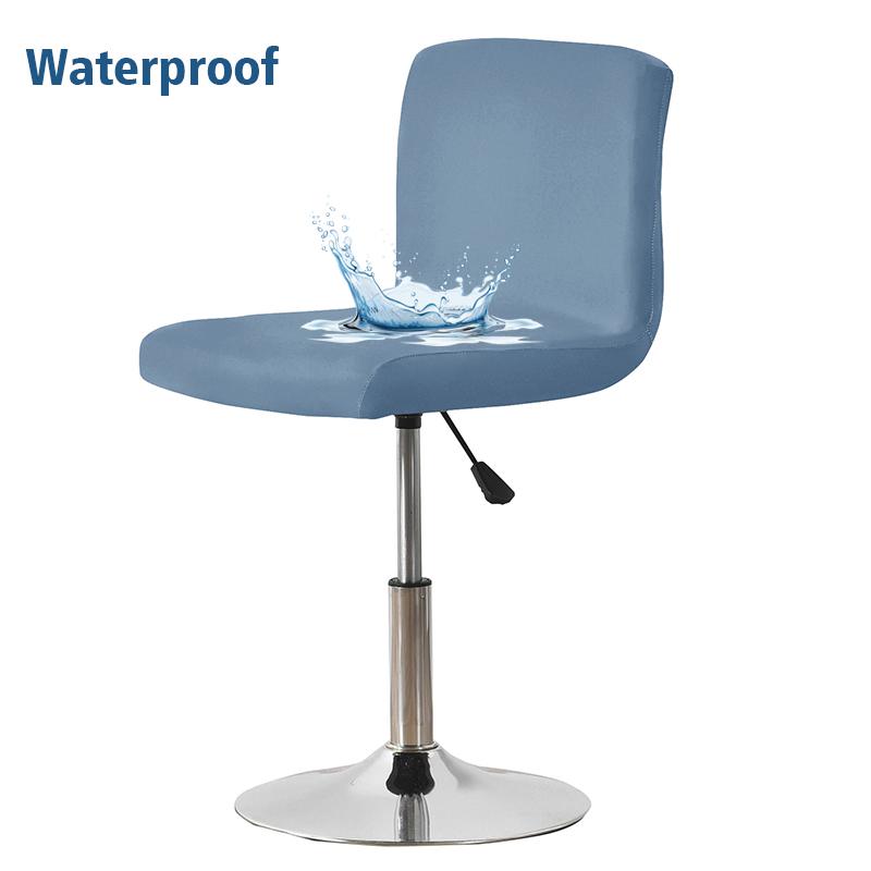 Waterproof Bar Stool Chair Cover Short Back Office Rotating Lift Chair Slipcover Elastic Seat Cover For El Banquet Dining