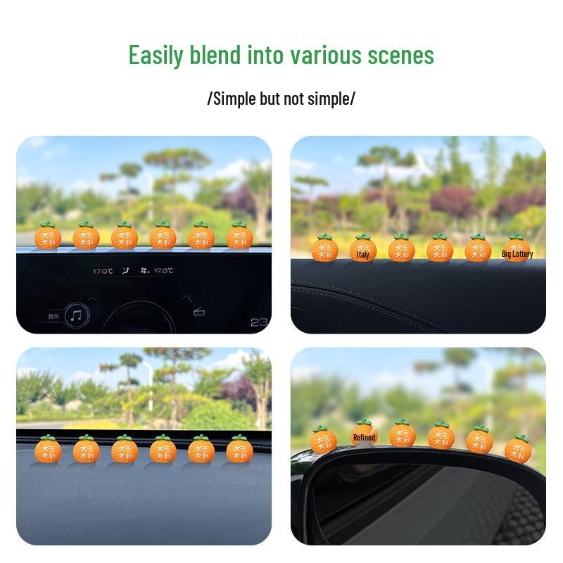 Mini Orange Good Luck Car Ornament