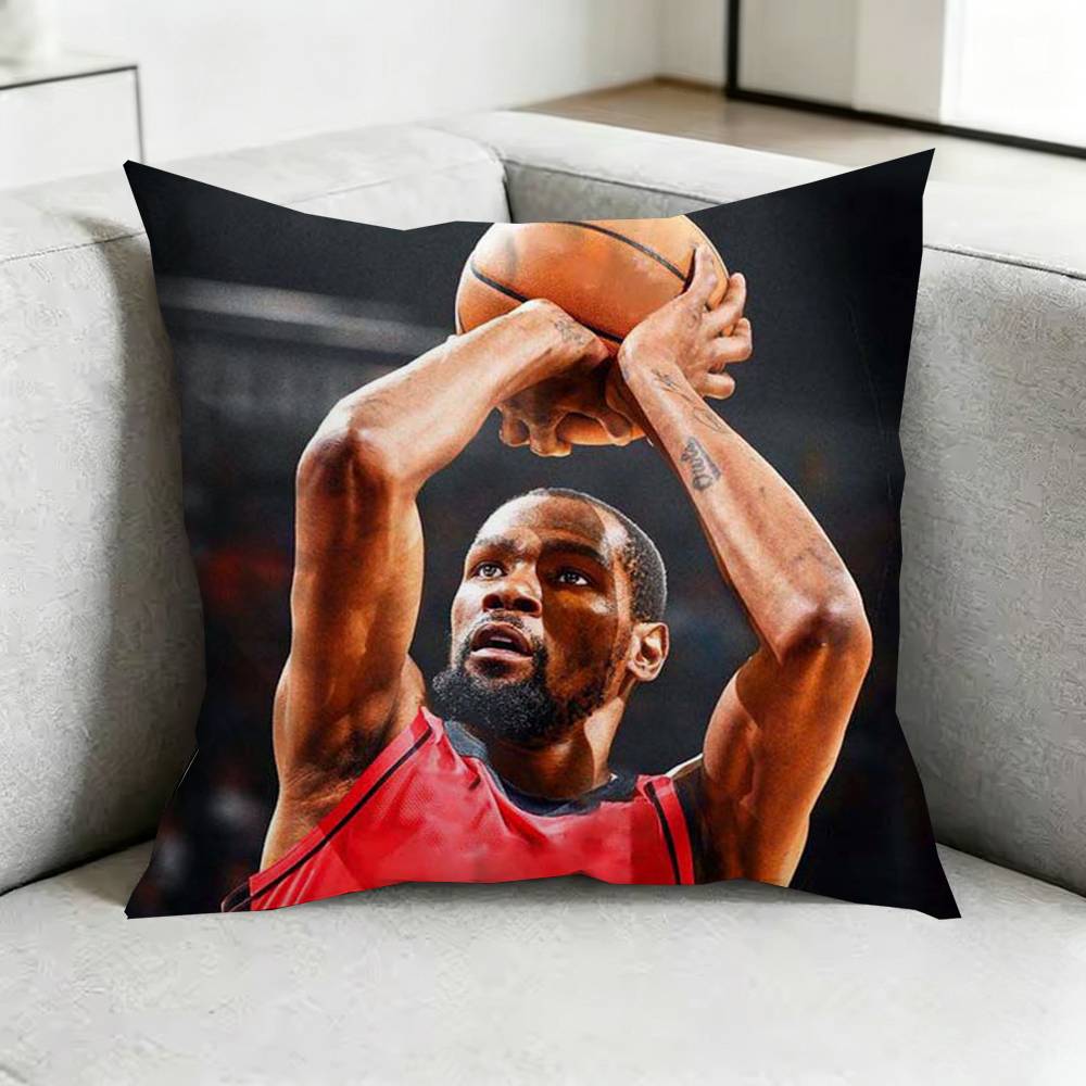 Basketball SSports Kevin DurantT Square DoubleSided Printed Pillow Case Bedroom Bedside Pillow Sofa Cushion Cover Gift