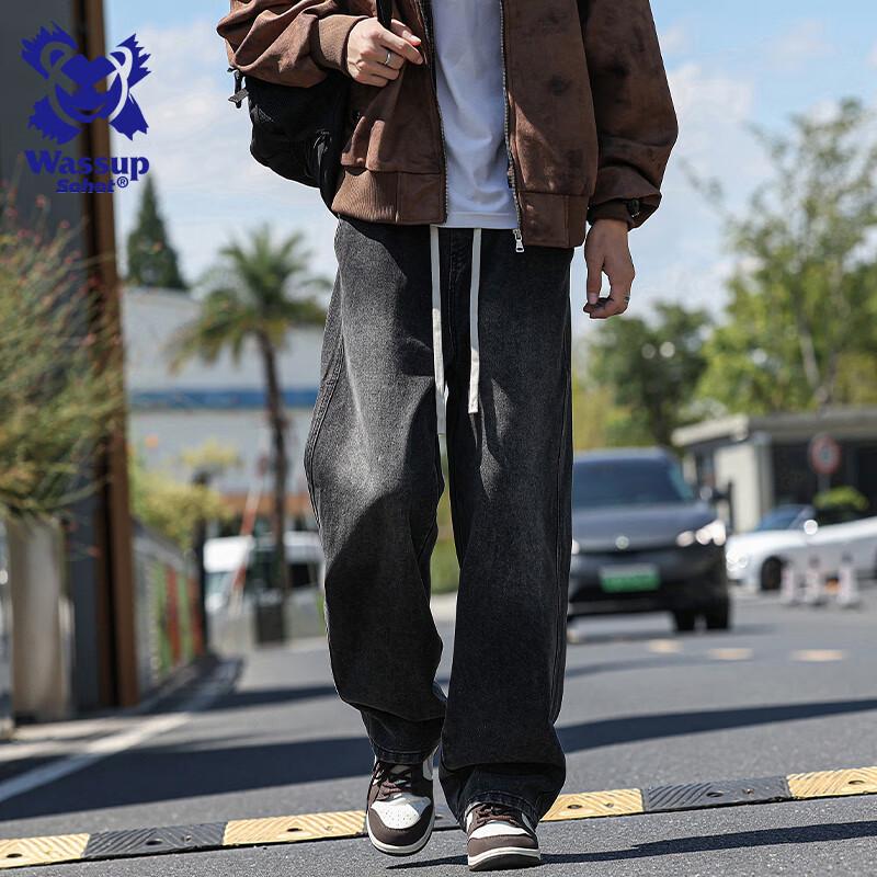 Wassup Sohot Men's Casual Straight-Leg Jeans